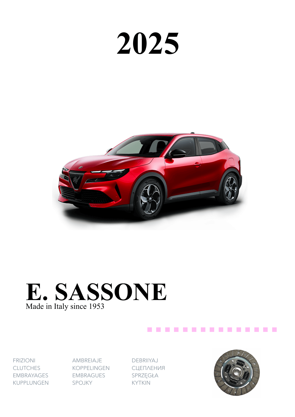 Copertina catalogo autovetture E. SASSONE