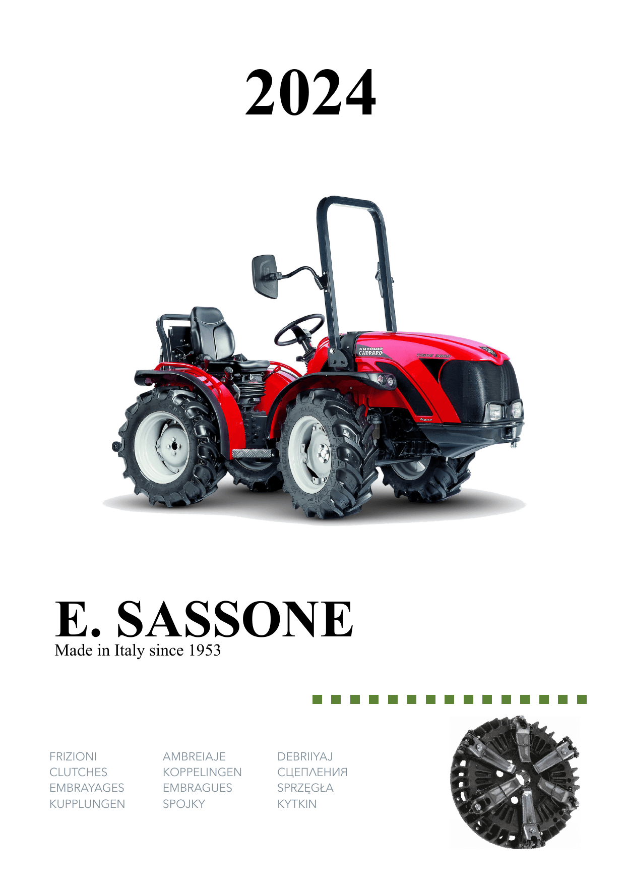 Copertina catalogo trattori E. SASSONE